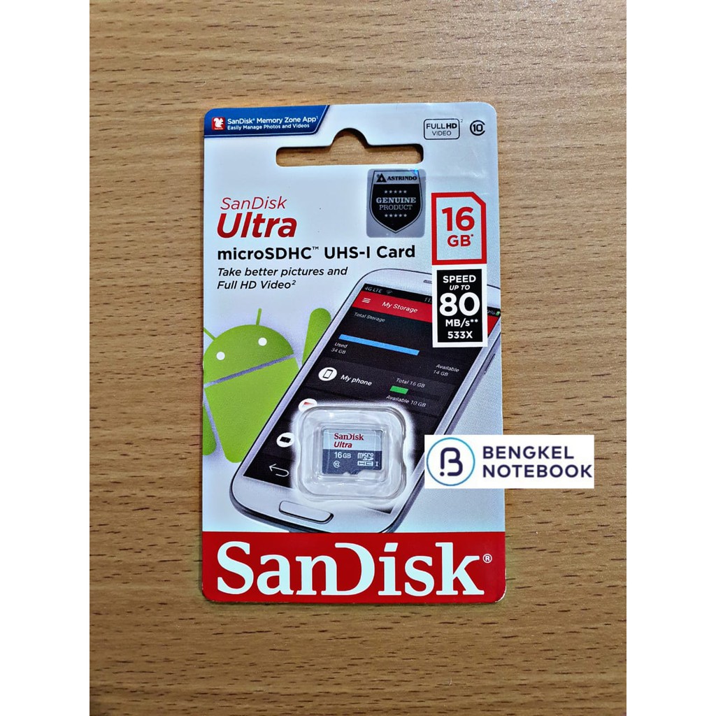 Memori Card Sandisk MicroSDXC MicroSD Micro SD 16GB