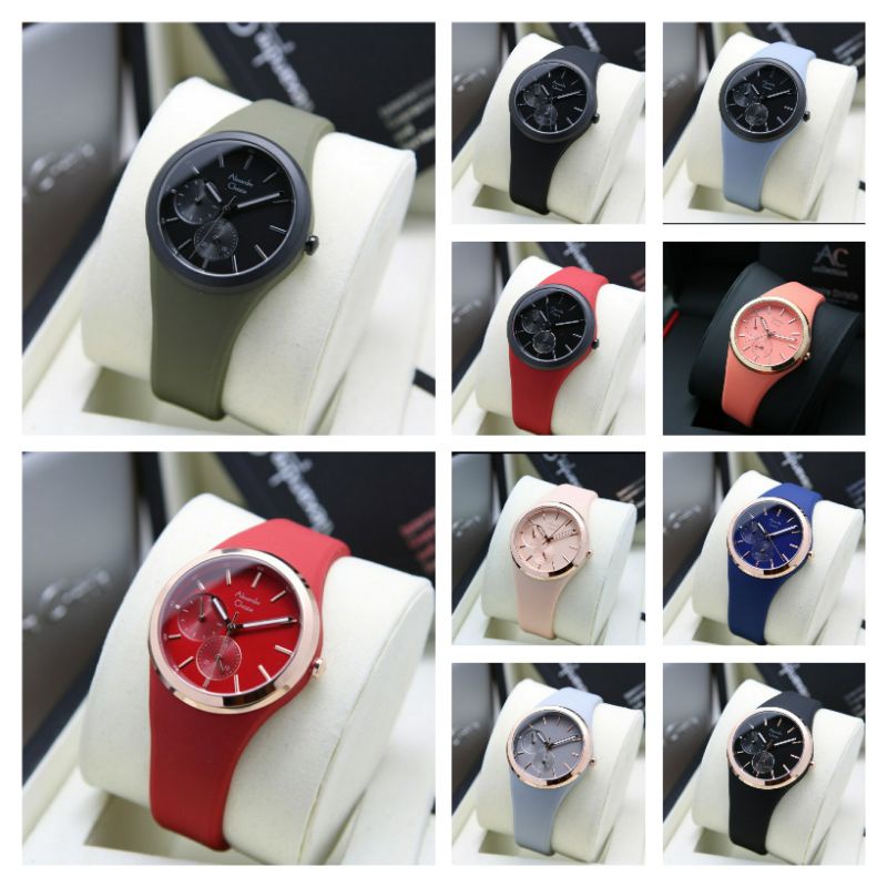 JAM TANGAN WANITA ALEXANDRE CHRISTIE RUBBER AC 2663 AC2663 AC 2663 ORI