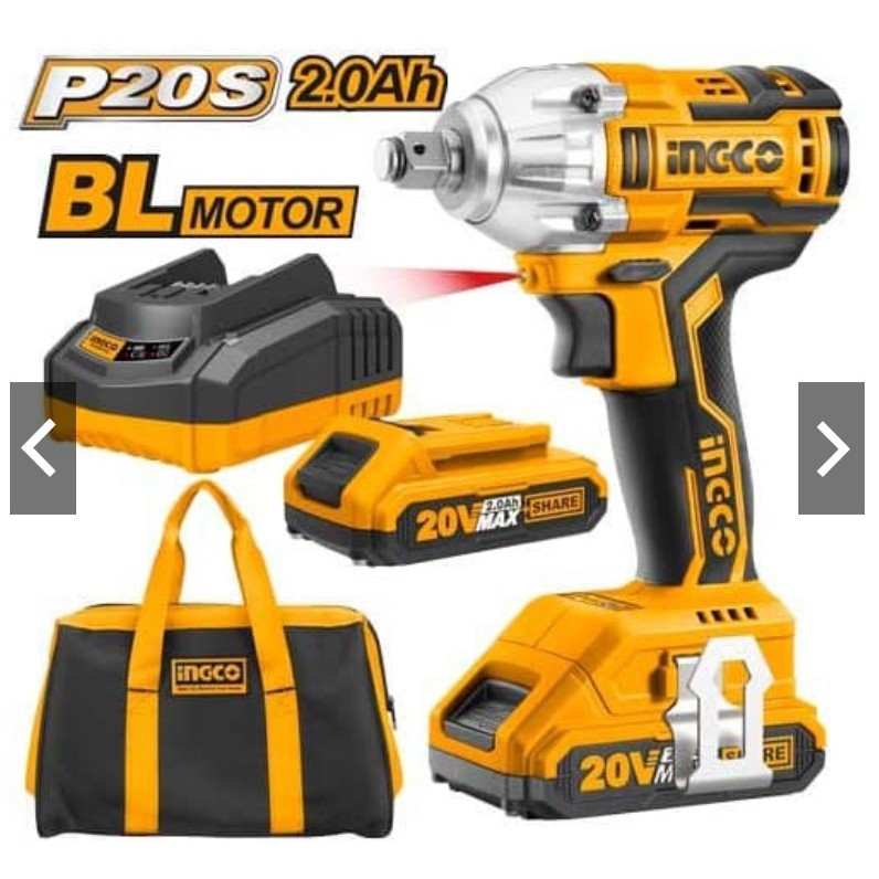 Jual MESIN PEMBUKA BAUT CORDLESS 20V IMPACT WRENCH INGCO CIWLI2001