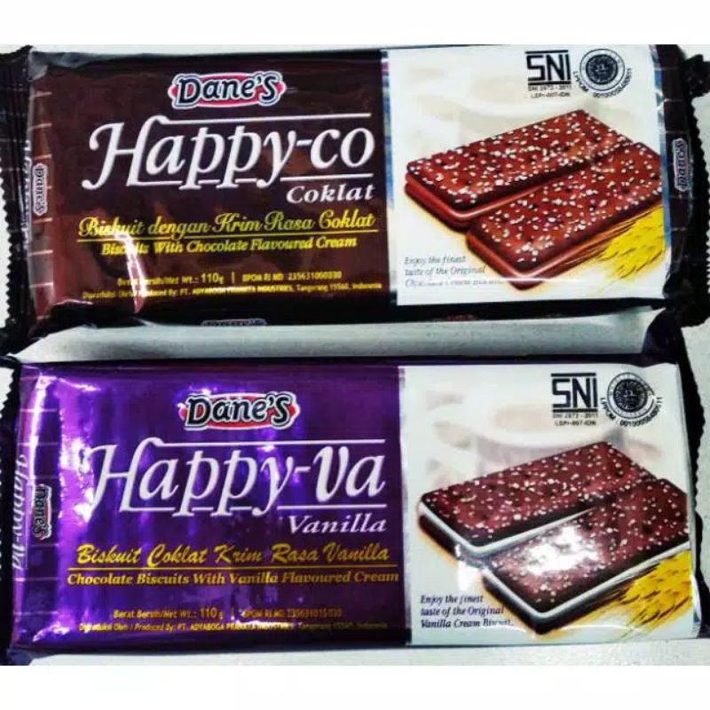 Danes biskuit happy coklat / vanila 110 gram