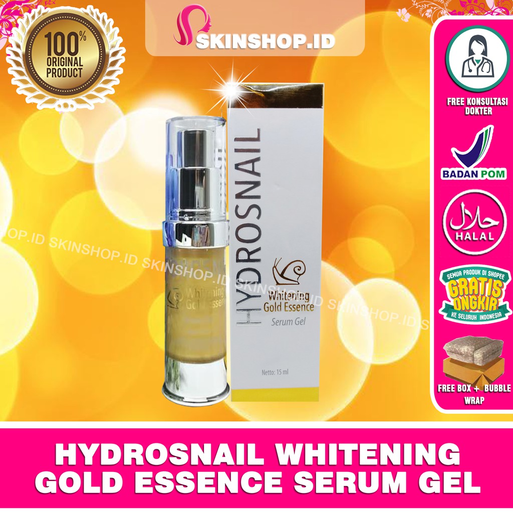 [STOK TERBARU] Primaderma Hydrosnail Whitening Gold Essence Serum Gel 15ml