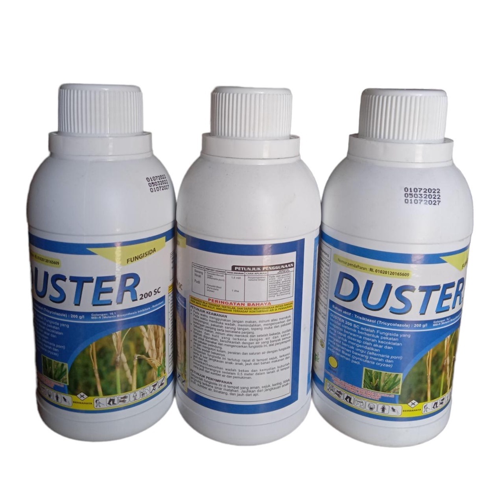 Duster 200SC 250ml Trisiklazole 200g/l  Fungisida / Mengendalikan Blast Teklik Busuk Batang