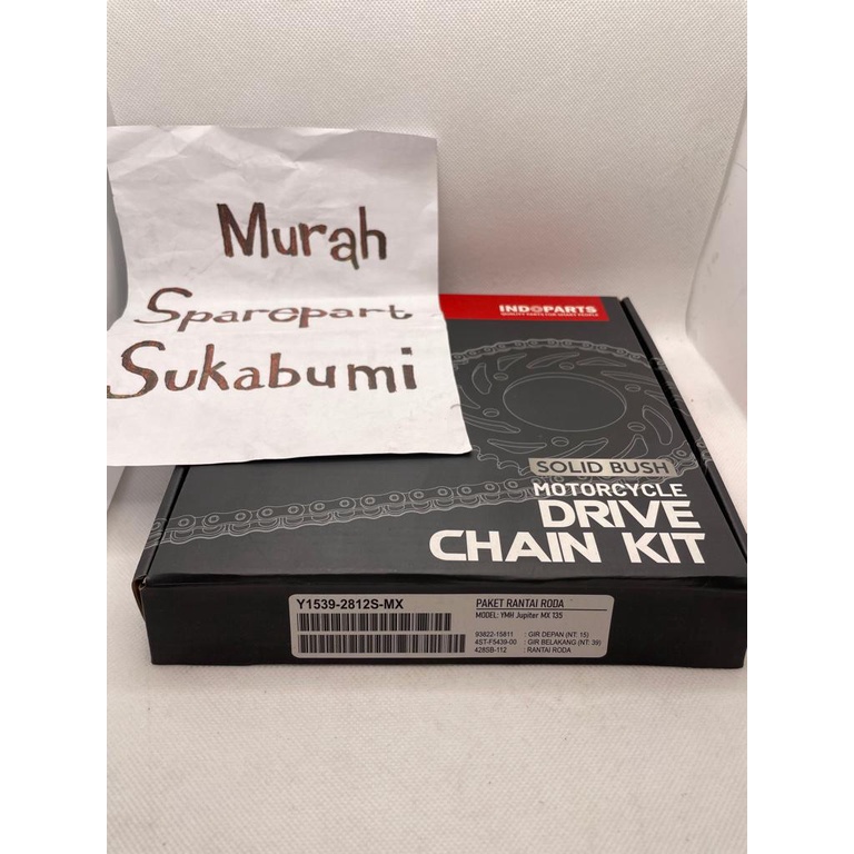 GIR SET/ GEAR SET/ DRIVE CHAIN KIT YAMAHA JUPITER MX LAMA 135 INDOPART SOLID BUSH