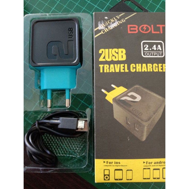 Charger/TC by Bold micro usb fast charging 2.4 amper 2usb