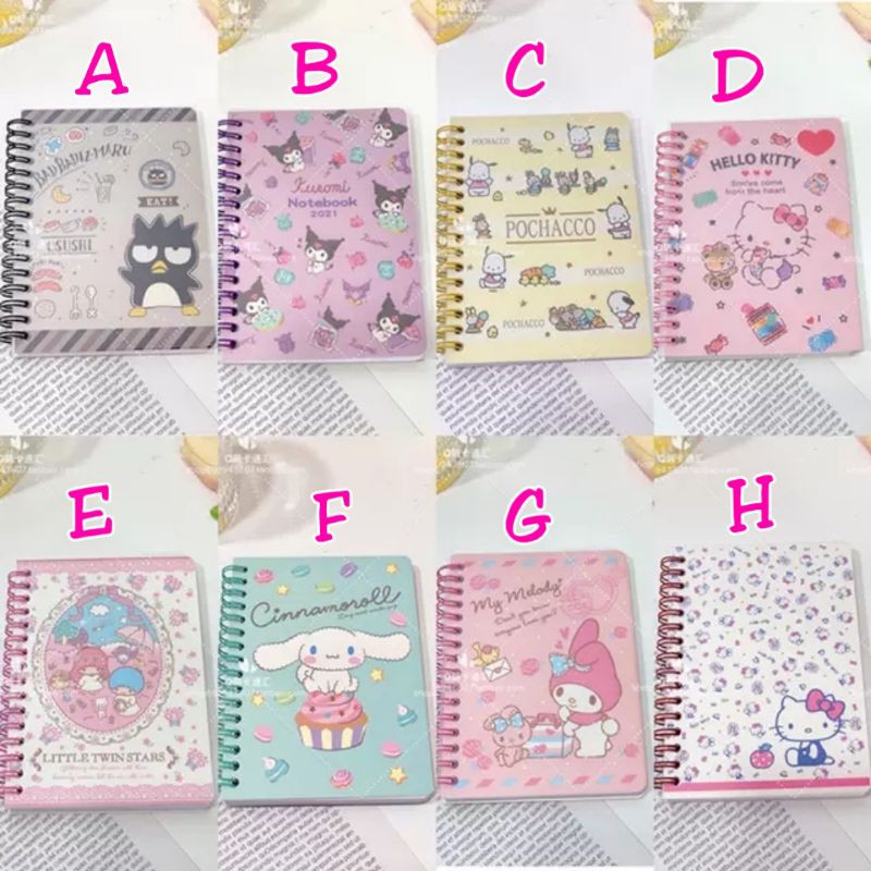

buku notes diary ring berwarna hk melody LTS connamorol dst