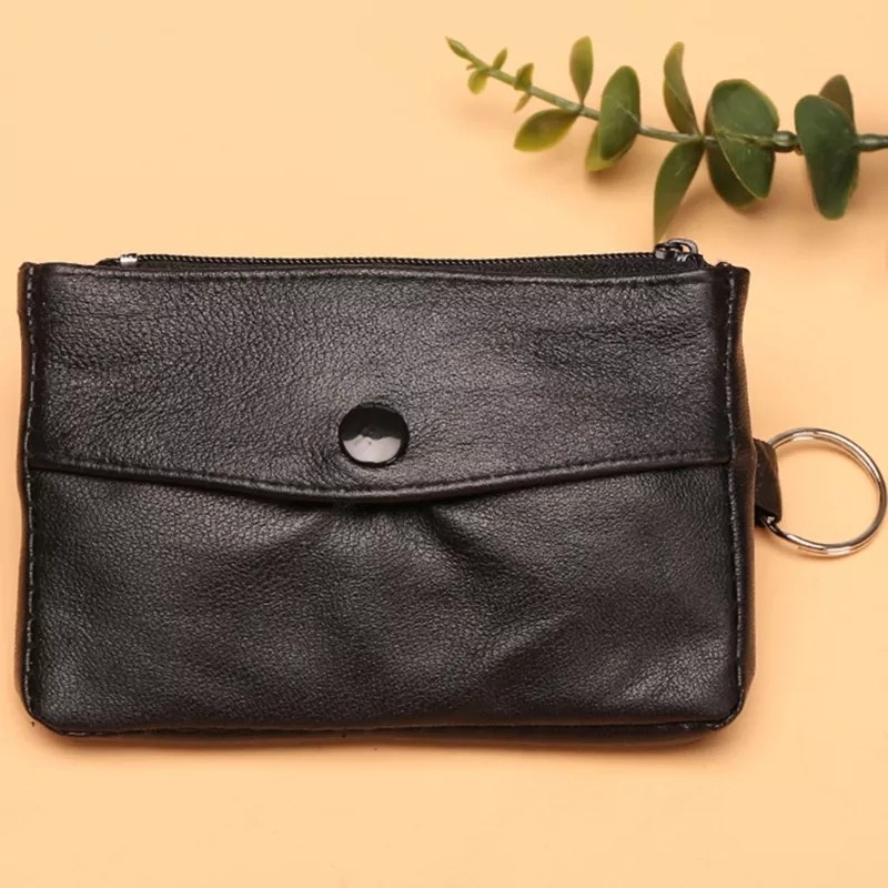 dompet mini kulit asli dompet koin kulit domba kulit koin kecil