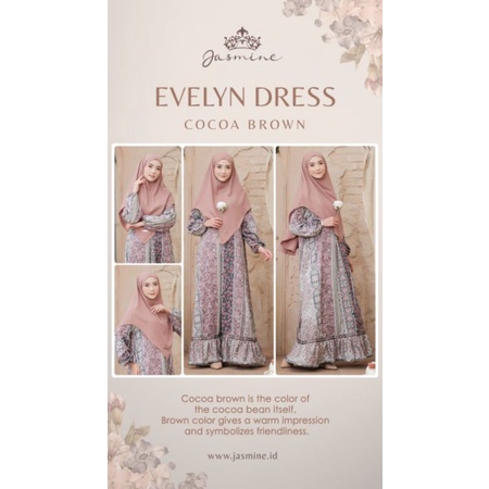 READY STOK EVELYN DRESS BY JASMINE
