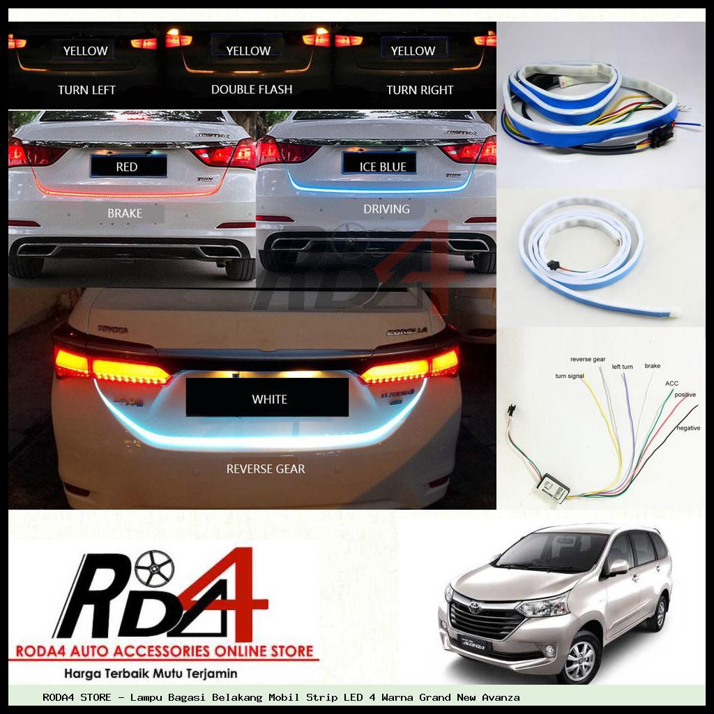 Lampu Bagasi Belakang Mobil Strip LED 4 Warna Grand New Avanza