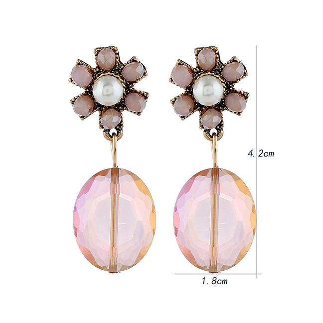 LRC Anting Tusuk Fashion Flower Earrings F4929X