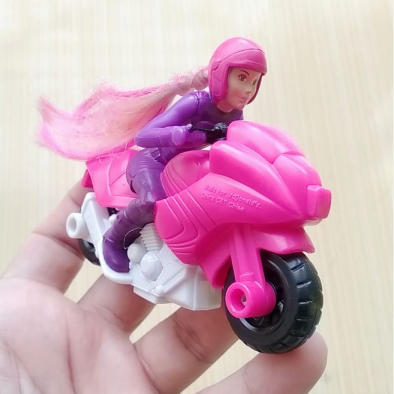Mainan / Pajangan Patung Figure Barbie Spy Squad Cycle Bike Toys Bekas