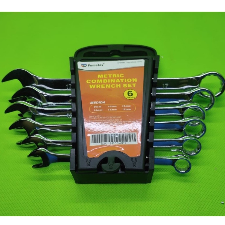 KUNCI RING PAS SET 6PCS 8-17MM/Kunci Ring Pas Kombinasi Wrench Spanner/RING KUNCI PAS SET