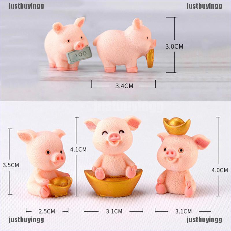 JB✪ Fortune Pig Miniature Figurine Fairy Garden Dollhouse Decor Micro Landscape