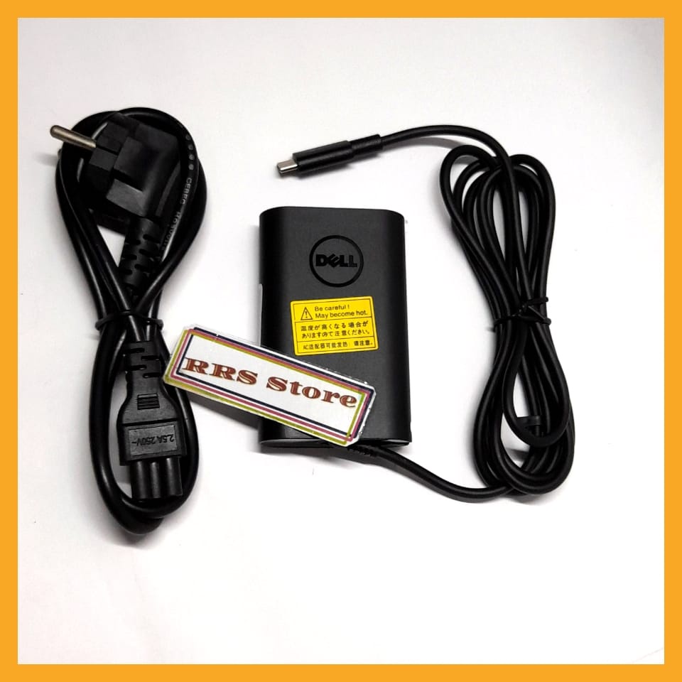 RRS STORE 45W USB C Adaptor Laptop Charger UNTUK Dell XPS 13 9365 9370 9380 DELL XPS 12 Garis Lintang 7275 7370 5175 5285 5290-2in1 7390-2in1