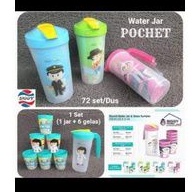 Teko Beranak Water Jar Pochet + 6 Gelas Biggy Home