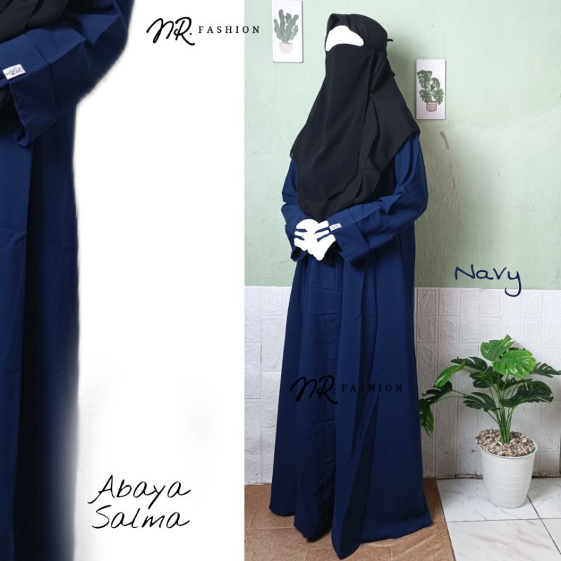 Abaya Salma Gamis Syari Muslimah Original Woolpeach Luxury Dress Exclusive-6