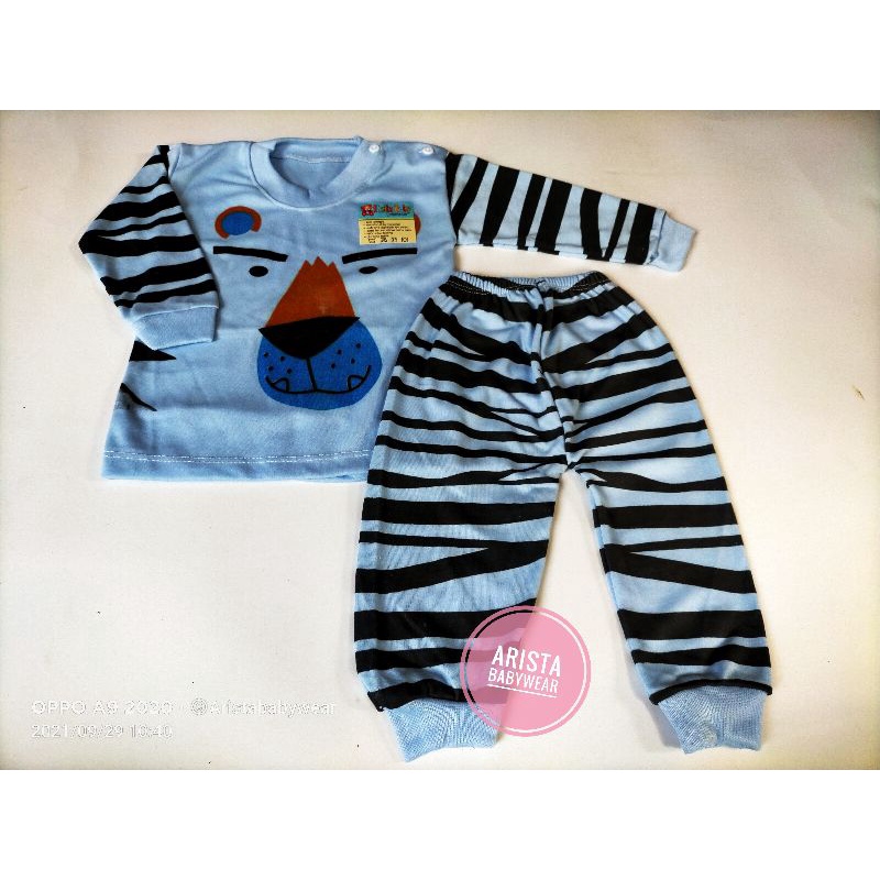 SHEILA BABY - SETELAN BAJU+CELANA PANJANG BAYI, KANCING BAHU,MOTIF BABY TIGER