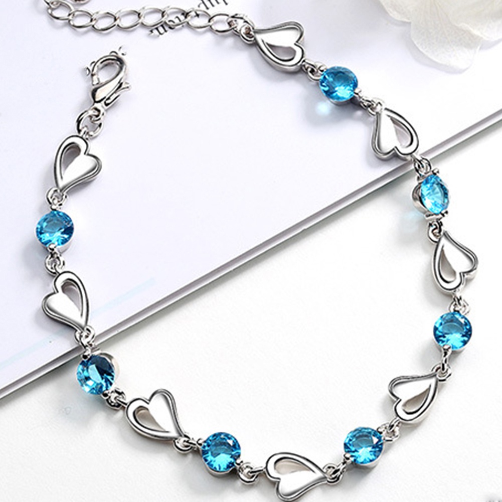 Hu Hu Hu Hu Hu Alat Bantu Pasang Kacamata♡ Gelang Tangan Rantai Liontin Hati Hias Berlian Imitasi Untuk Wanitapestahadiah