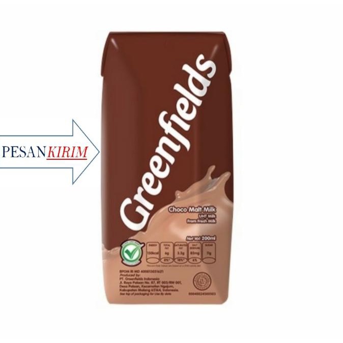 

BISA BAYAR DITEMPAT greenfields fresh milk 200ml - Coklat