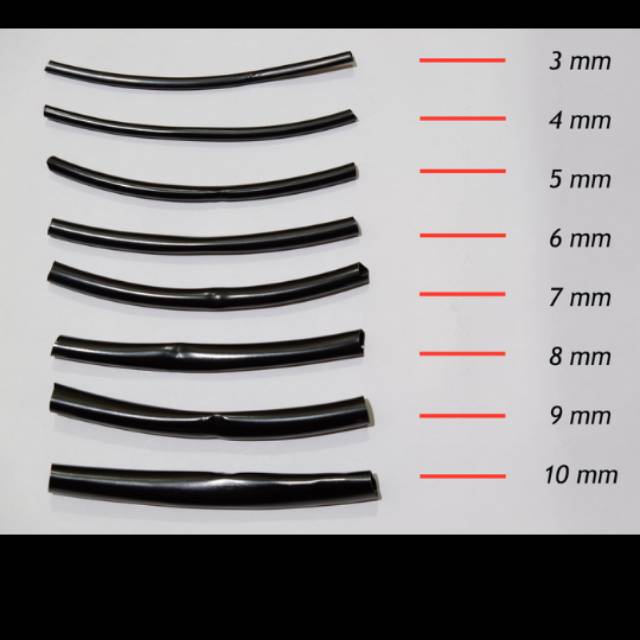 SELANG PEMBUNGKUS KABEL 5MM / SELONGSONG KABEL PVC ANTI PANAS