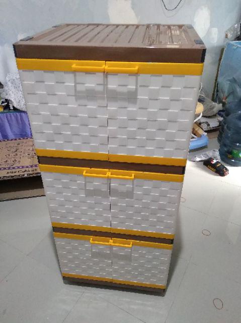 Lemari Plastik Club Mini Susun 3