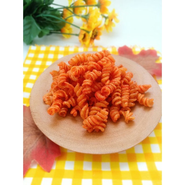 

Makaroni spiral - makanan ringan viral - cemilan makroni ulir - macaroni aneka rasa promo murah 100gr EatSnacks