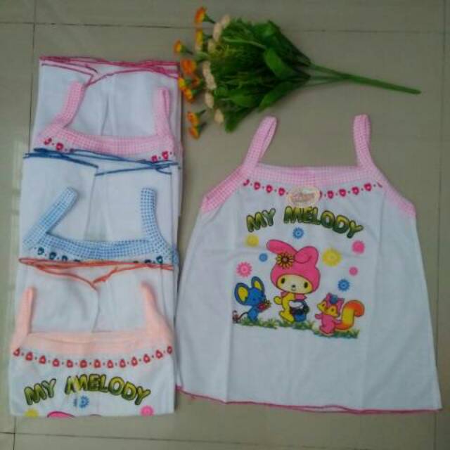 6pcs L singlet anak cewek/kaos dalam anak motif frozen/kaos dalam murah