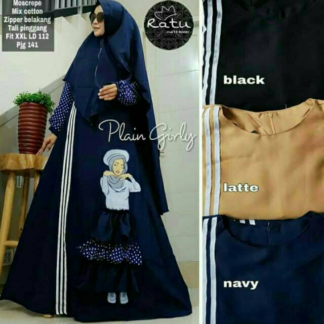 PLAIN GIRLY SYARI / GAMIS SET SURABAYA MURAH