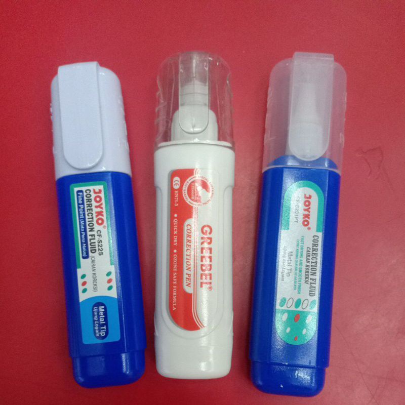 CORRECTION FLUID JOYKO CF-S225, JOYKO CF-S201PT, GREEBEL GBC-120701