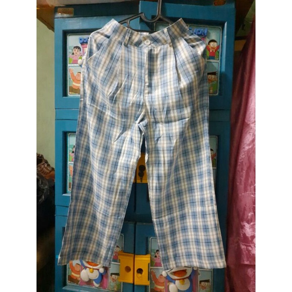 PRELOVED || CELANA PANJANG LONGGAR MODEL KOTAK - KOTAK