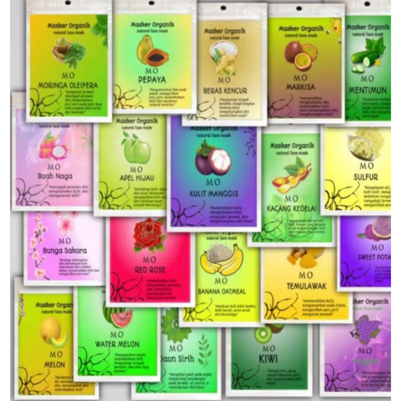 MASKER ORGANIK 10GR ORIGINAL/MASKER WAJAH VIRAL/MASKER WAJAH TERMURAH