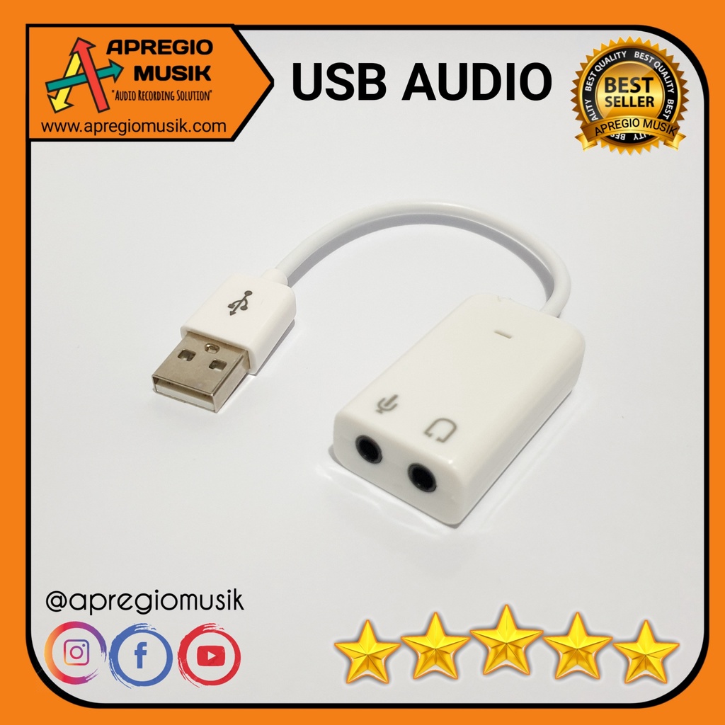 USB Audio Converter Eksternal USB untuk sambung Mixer Analog ke Laptop
komputer