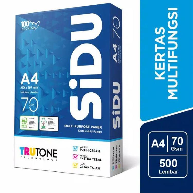 

(SIAP KIRIM!) (200 LEMBAR) KERTAS HVS SIDU A4 70 GSM