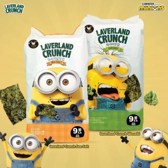 

vaargavaldian5678 laverland crunch seaweed snack korea 3 varian habanero wasabi seasalt TERLARIS TERPERCAYA ORIGINAL
