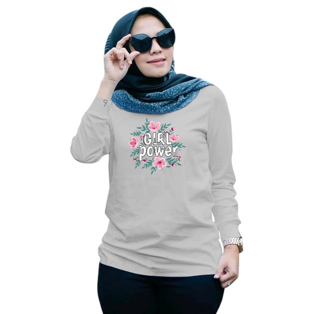 BAJU WANITA GIRL POWER TERBARU-KAOS DISTROCEWEK TRENDY KEKINIAN-BAJU WANITA KEREN TERLARIS