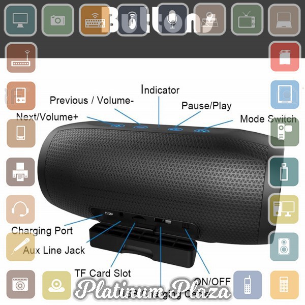 Zealot S16 Bluetooth Speaker Dual Bass dengan Powerbank 4000mAh - Black`1836K0-