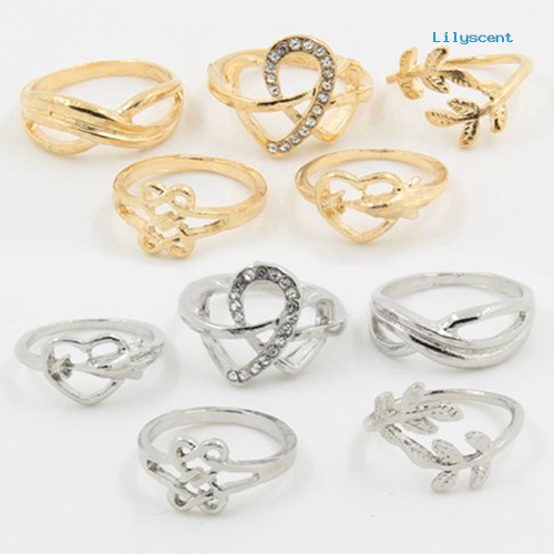 5pcs / Set Cincin Knuckle Midi Untuk Wanita