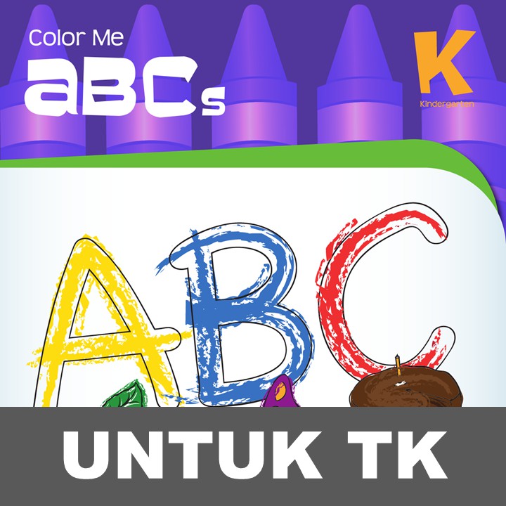 Color Me ABC Buku Aktivitas Mewarnai Gambar Membaca Huruf Anak TK