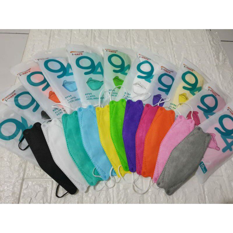 [10PCS] MIX Masker Kf 94 Warna Warni Gaya Korea