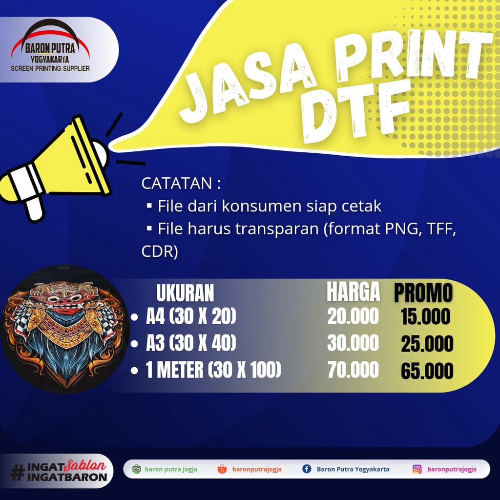 PRINT DTF A4 A3 & METERAN