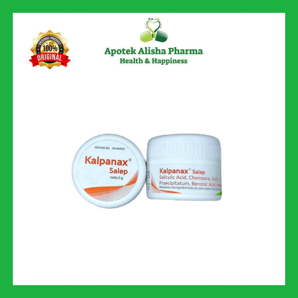Kalpanax Krim 5/6/10gr - Kalpanak Miconazole Krem Salep Gatal Jamur / Panu / Kutu Air / Kurap / Kadas