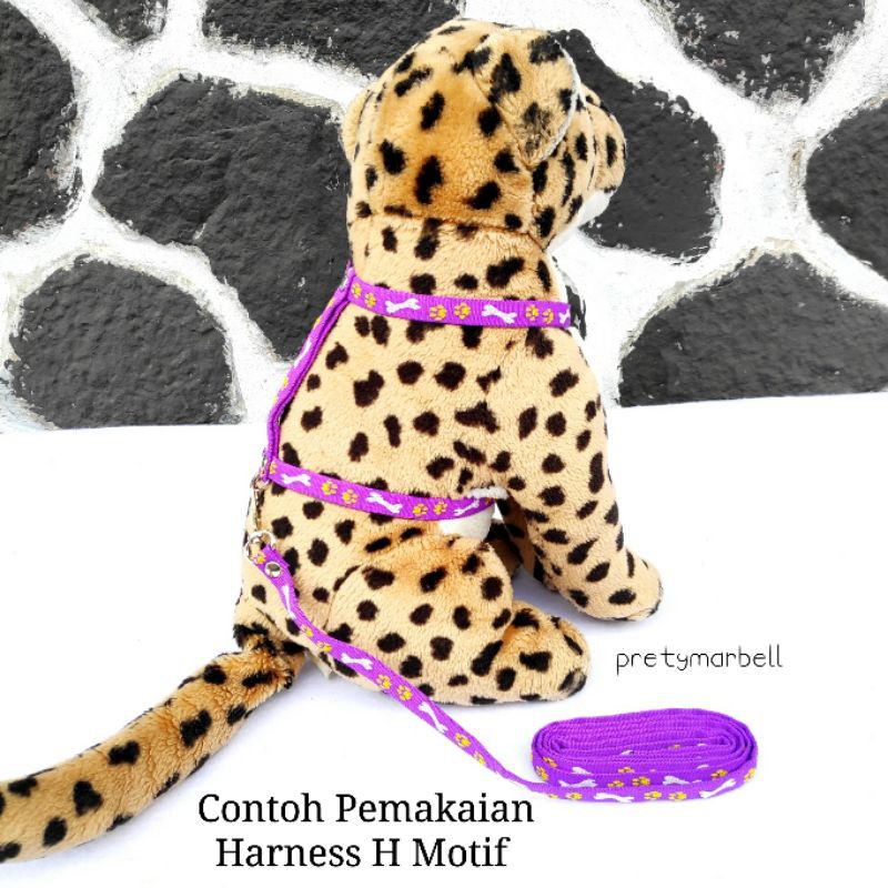 Harnes H Motif Tali Badan Hewan Kucing / Tali Kucing Murah