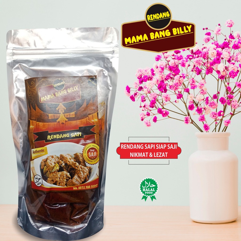 Rendang Daging Sapi Instan Mama Bang Billy Original 500gr