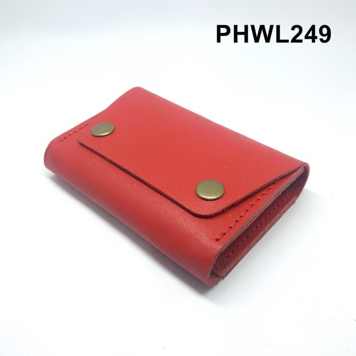 Dompet Kartu Kulit Asli Muat Banyak Model Tutup Kancing