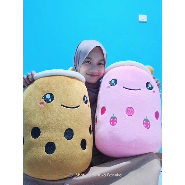 Boneka Boba Boneka Bantal Boba Milk Tea SNI
