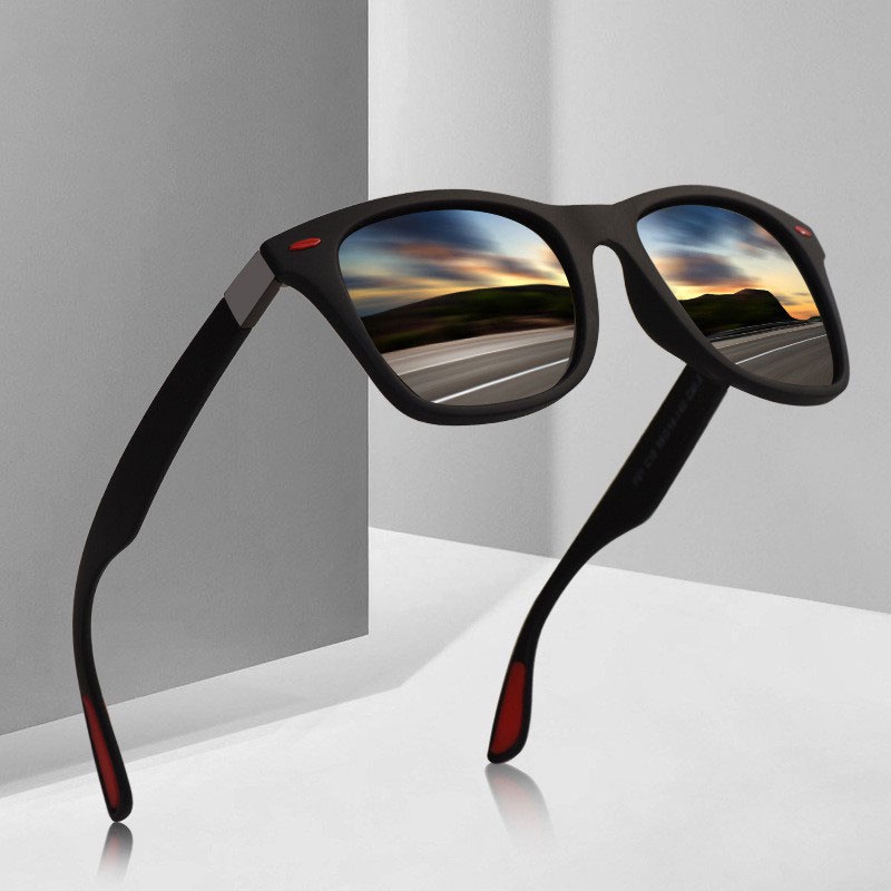 Untuk Pria Wanita Sun Glasses Sunglasses Naik Sepeda Square Polarized Driver Mengemudi Pribadi Shading