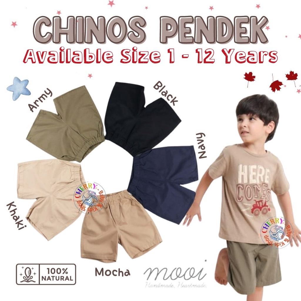 Mooi Chinos 1-12 Tahun Celana Pendek Chinos Anak Short Chino Anak CBKS