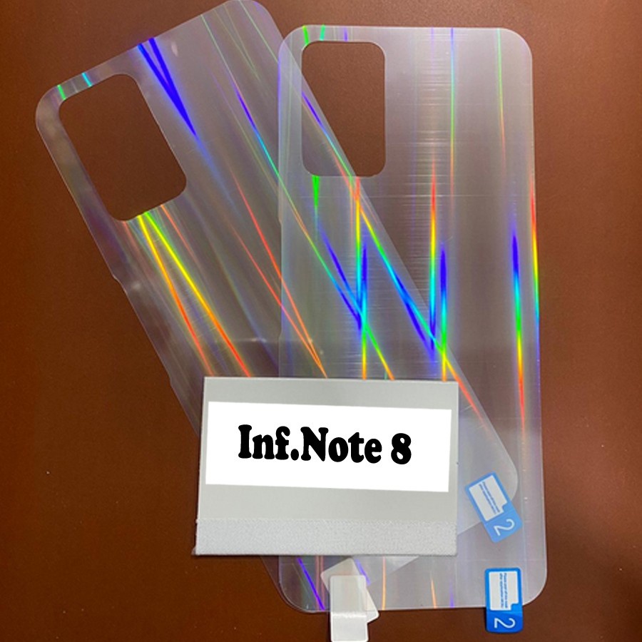 INFINIX NOTE 8 NOTE 7 ANTI GORES BELAKANG SKIN AURORA GARSKIN MOTIF PELANGI ANTI JAMUR TRANSPARAN PELINDUNG BELAKANG  INFINIX NOTE 7