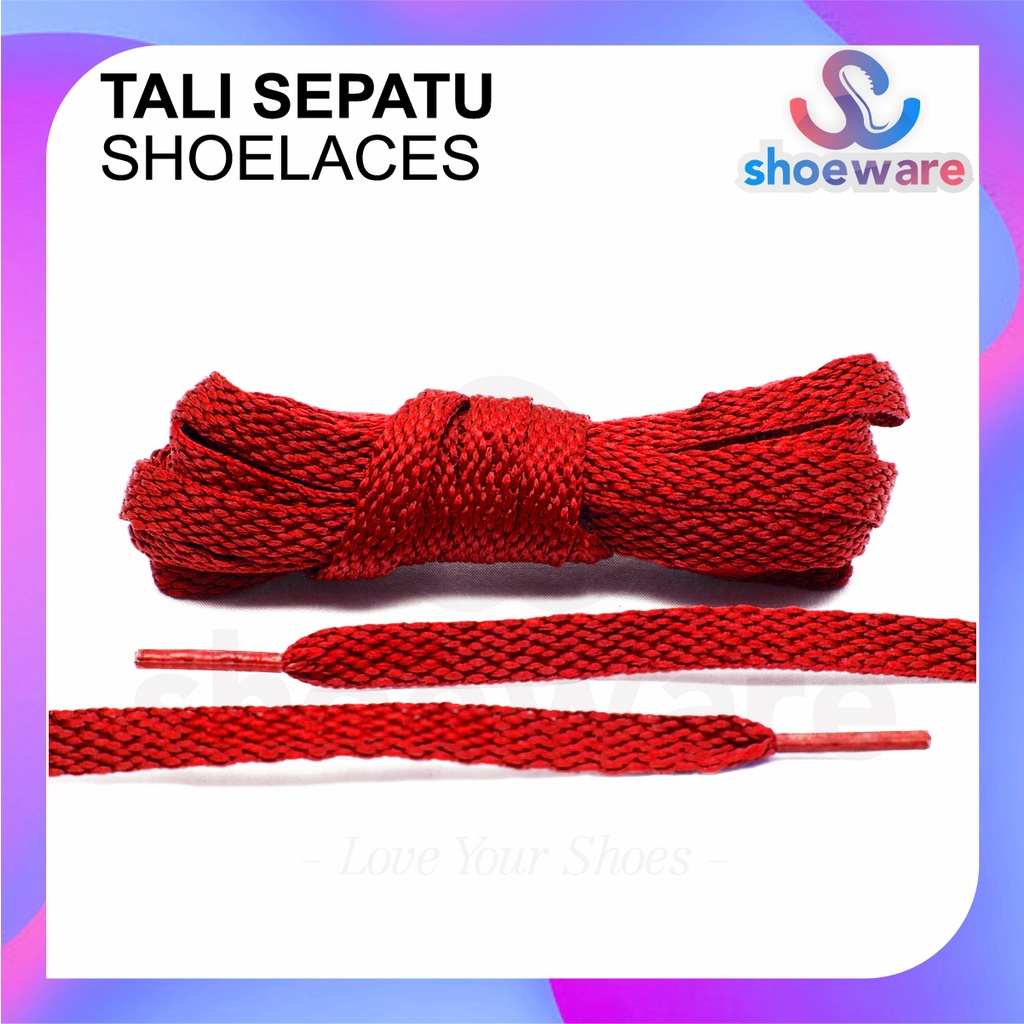 Tali sepatu /shoe laces sneakers gepeng pipih SEPASANG