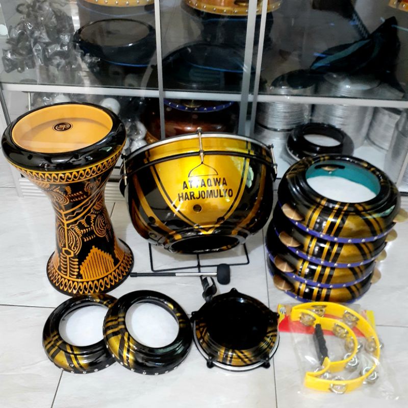 Rebana hadroh/ Satu set hadroh/ Darbuka 9in/ Alat hadroh (termurah)