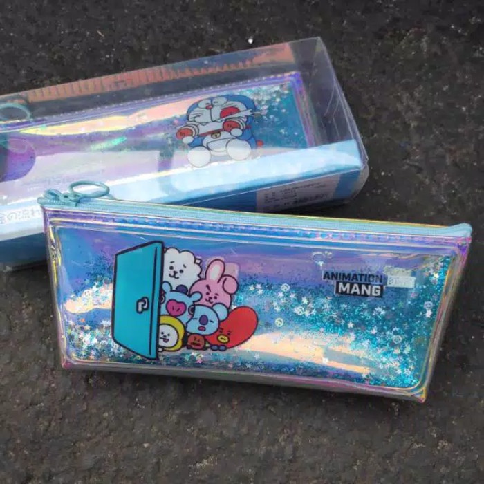 

Sale!!! Tempat Pensil Bts Dengan Manik - Manik Air Gliiter Terlaris